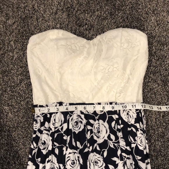 Navy & White Floral Maxi Dress - Picture 3 of 6